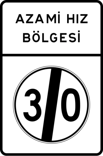 AZAMİ HIZ BÖLGESİ SONU
